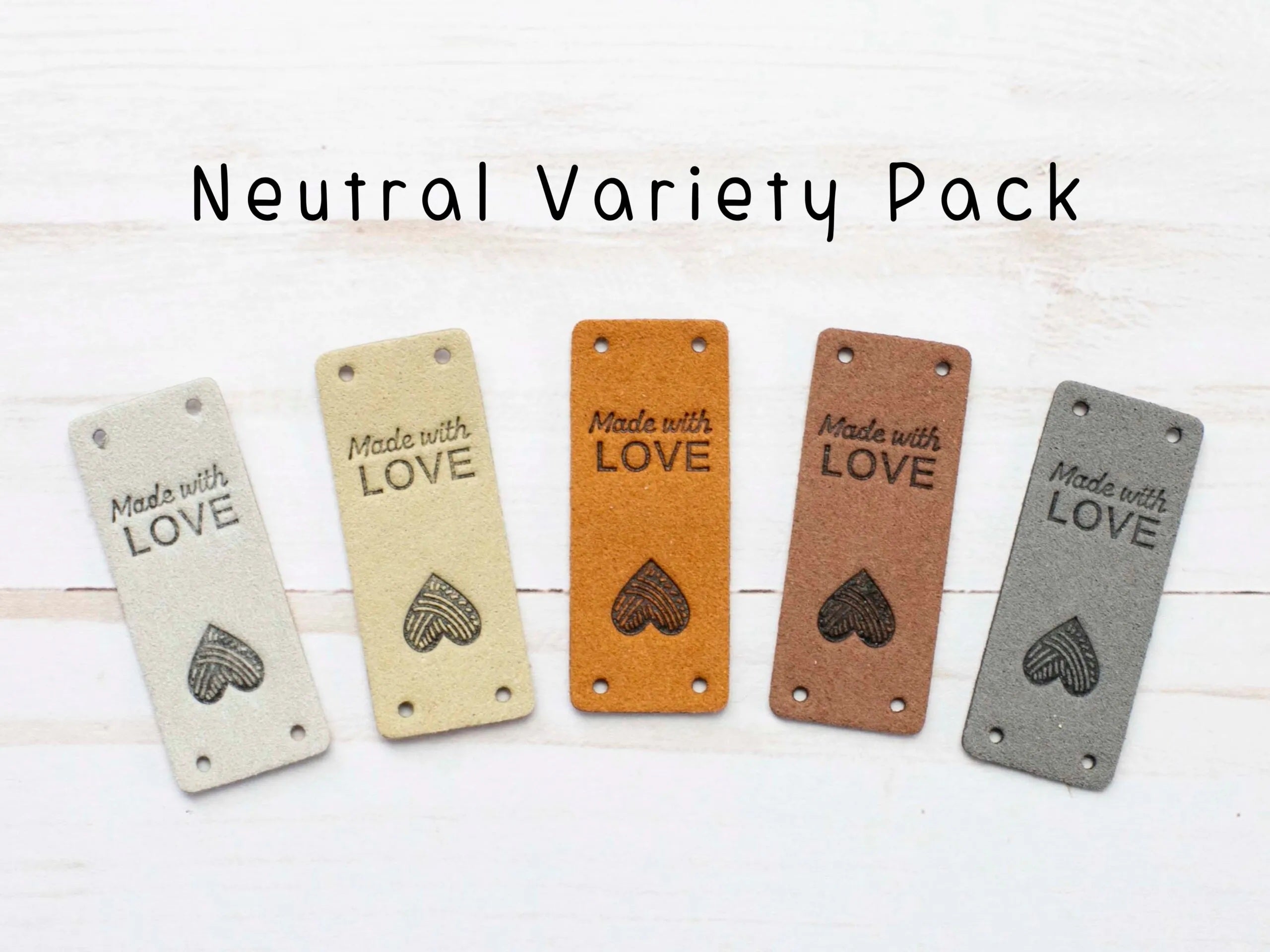 Faux Suede Fold-Over Tags