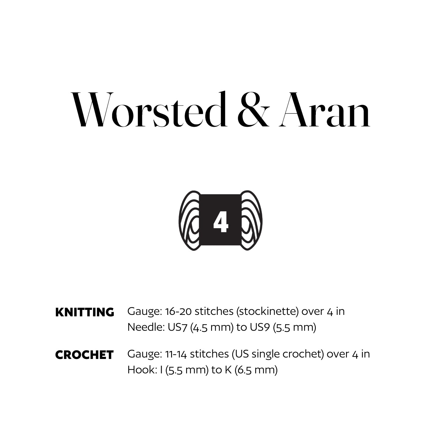 Worsted & Aran Yarns