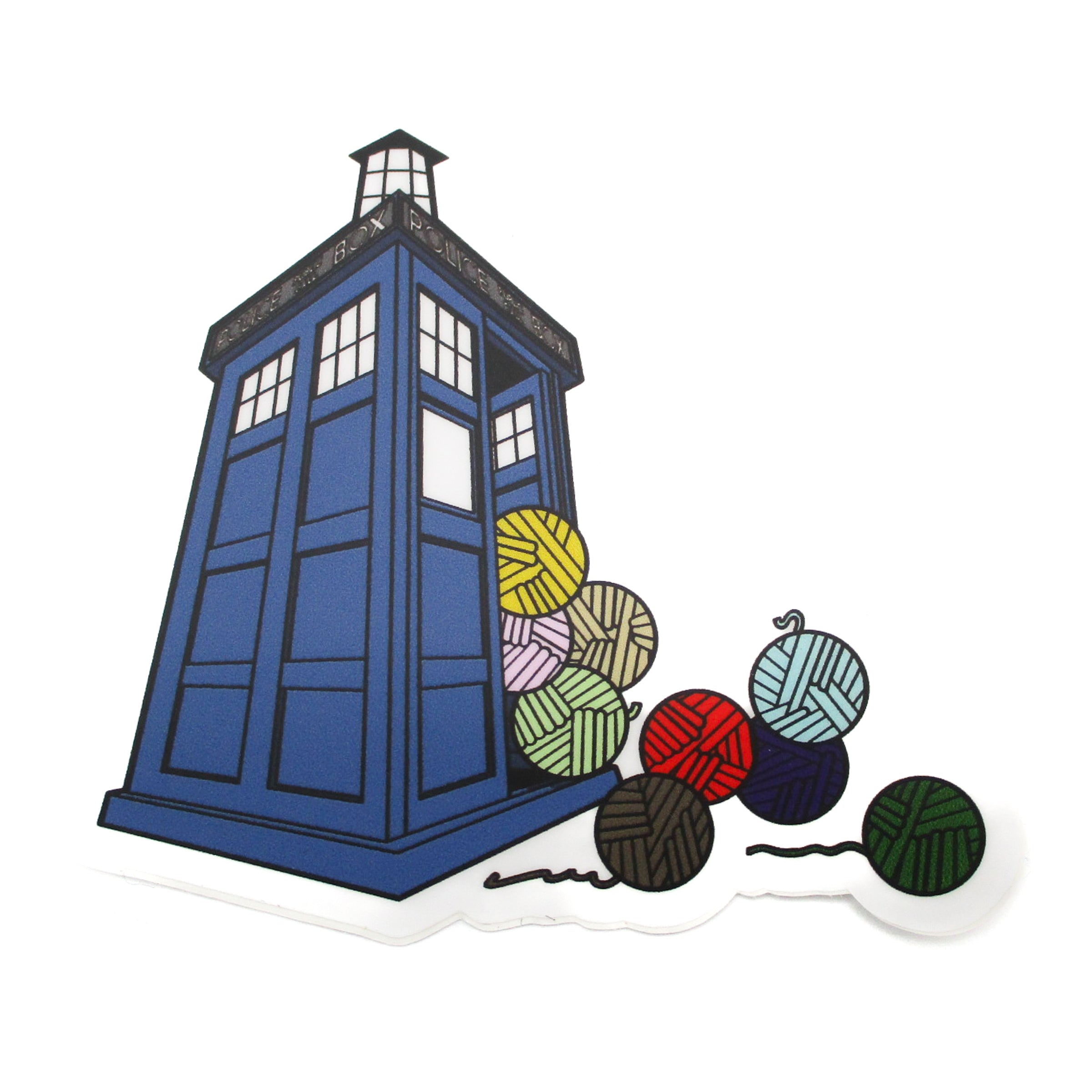 Yarny Phone Box stickers