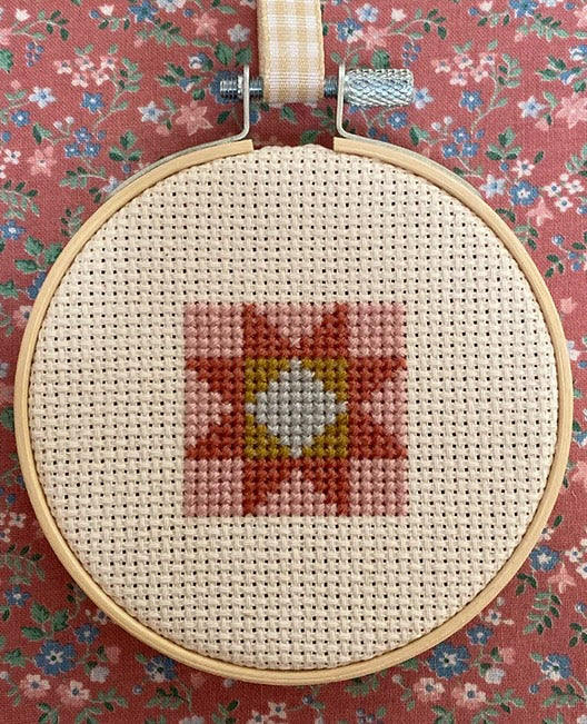 Crystal Star 1 Quilt Block Cross Stitch Pattern