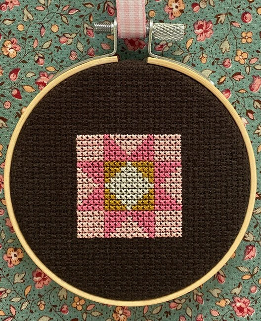 Crystal Star 2 Quilt Block Cross Stitch Pattern