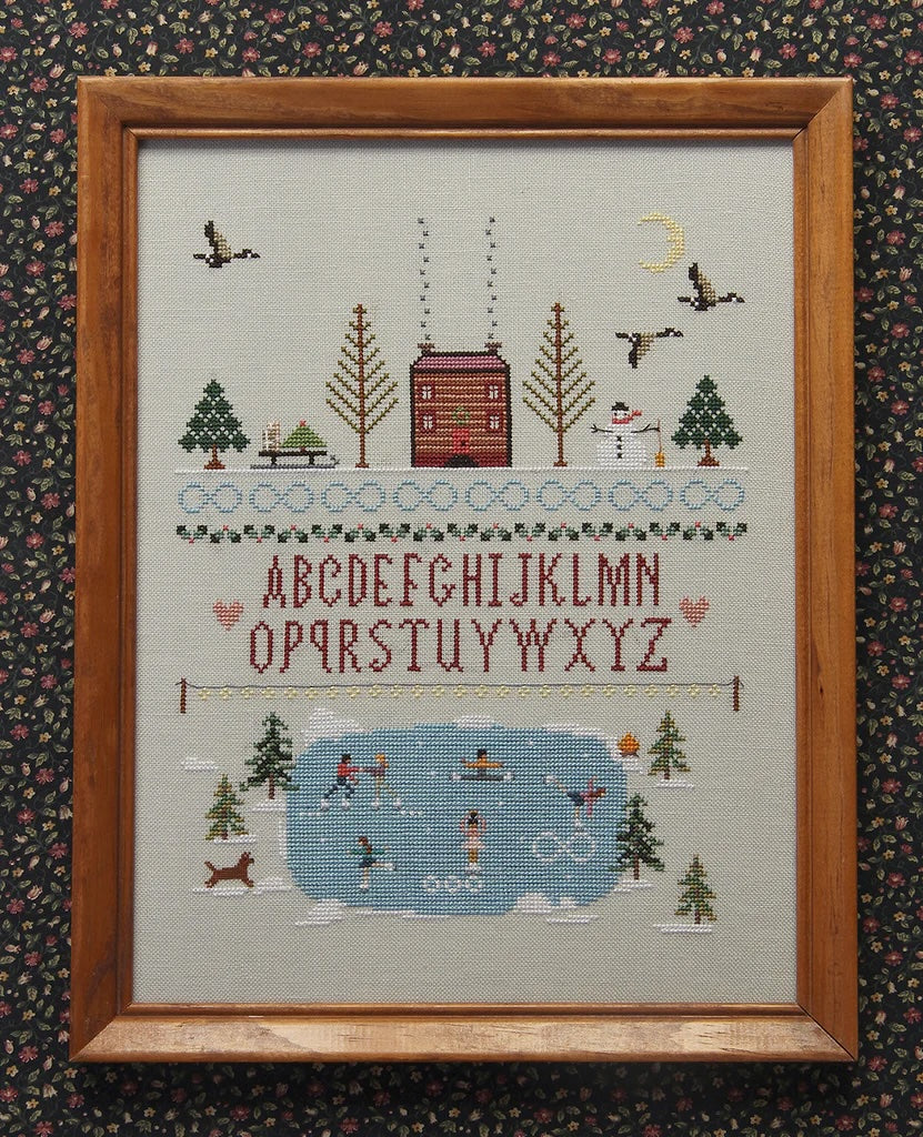 Evening Skate Cross Stitch Sampler Pattern