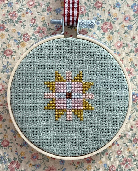 New England 3 Quilt Block Cross Stitch Pattern