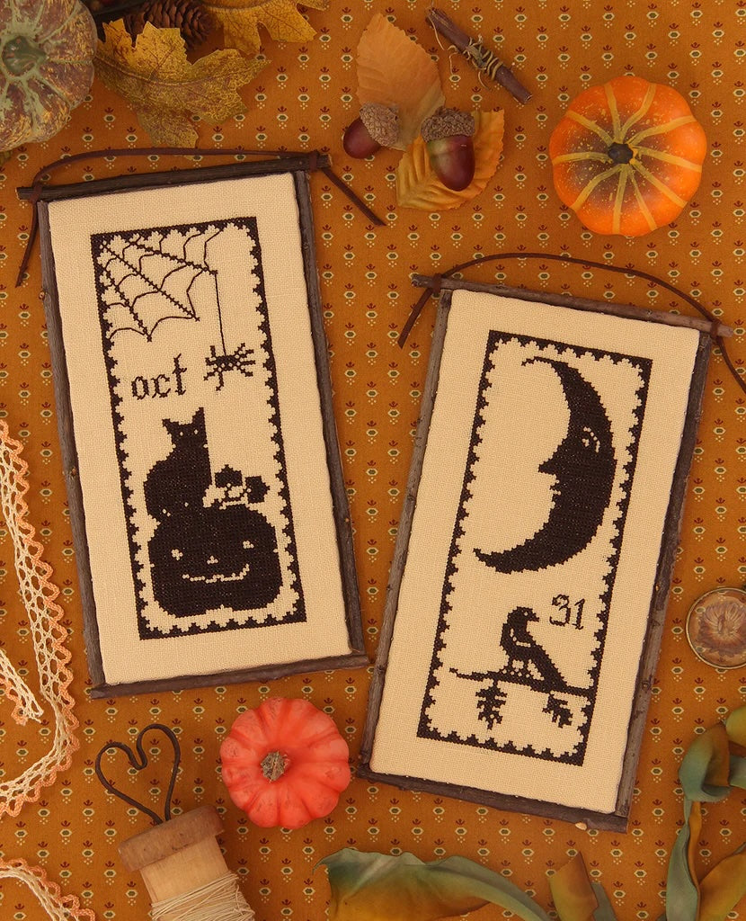 Pumpkin and Moonshine Cross Stitch Pattern