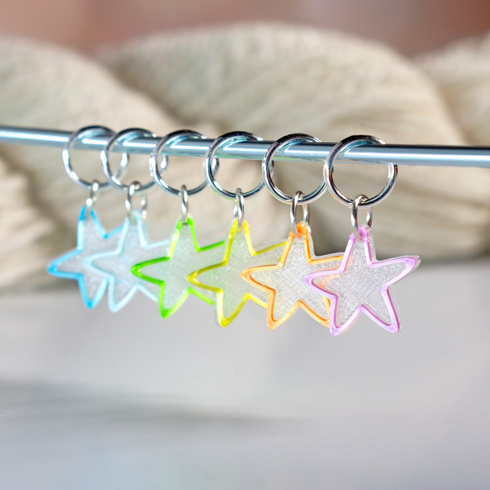 Sparkling Star Stitch Markers