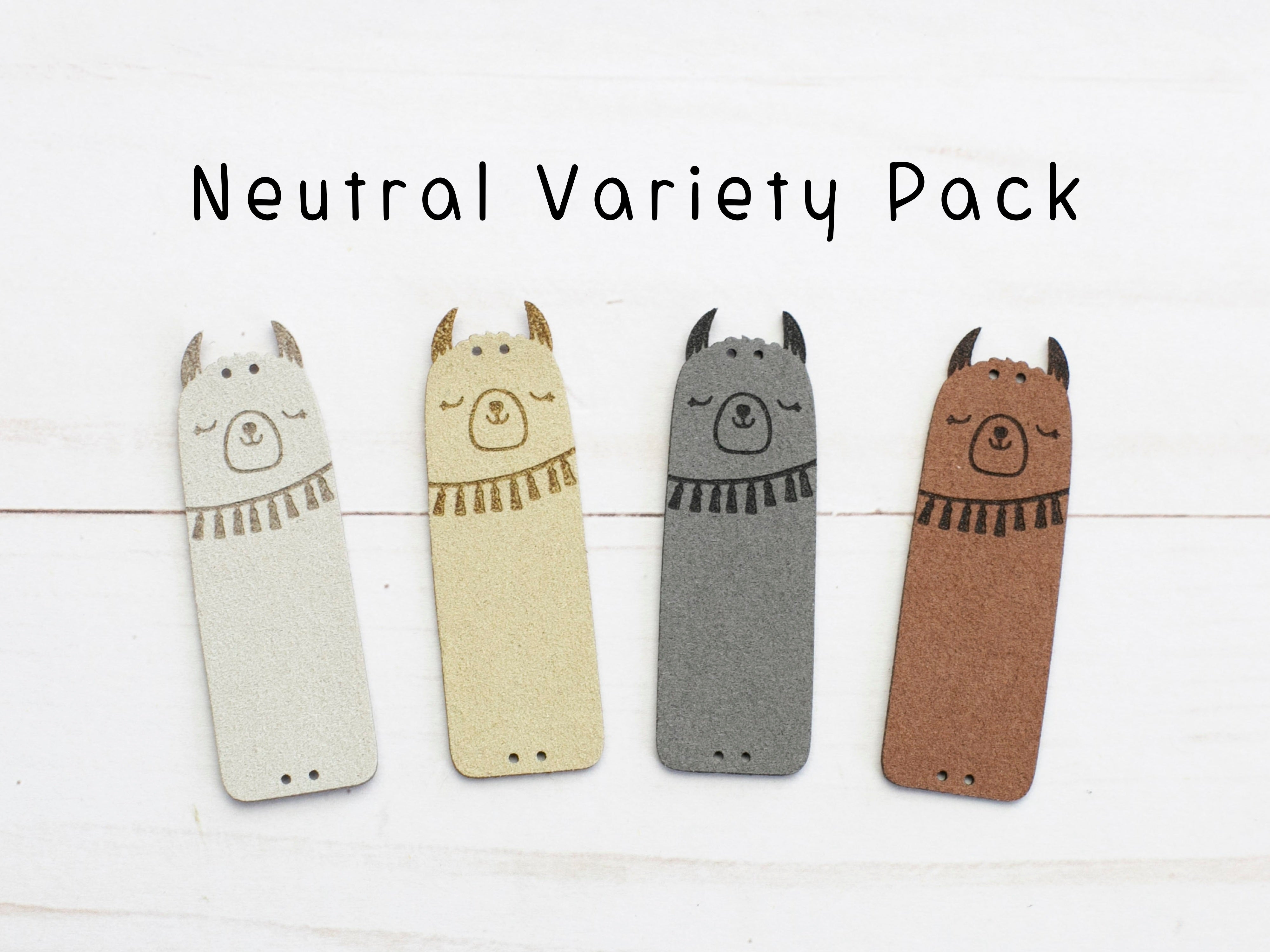 Faux Suede Fold-Over Tags